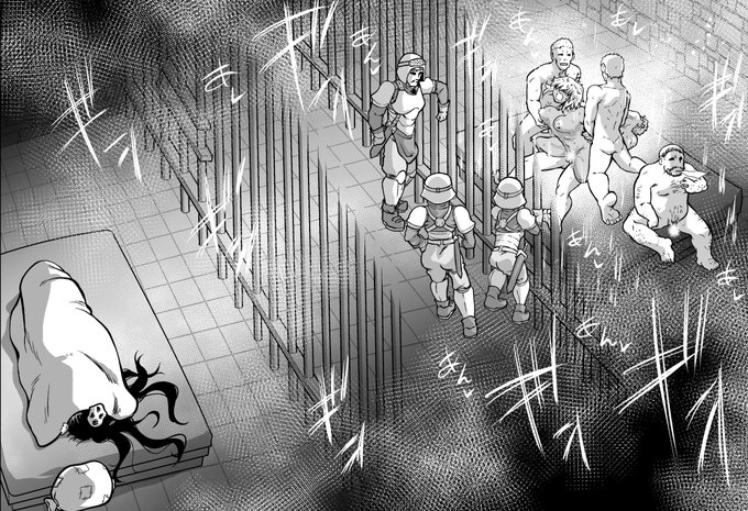 音が響く地下牢。囚われる雌が二人 