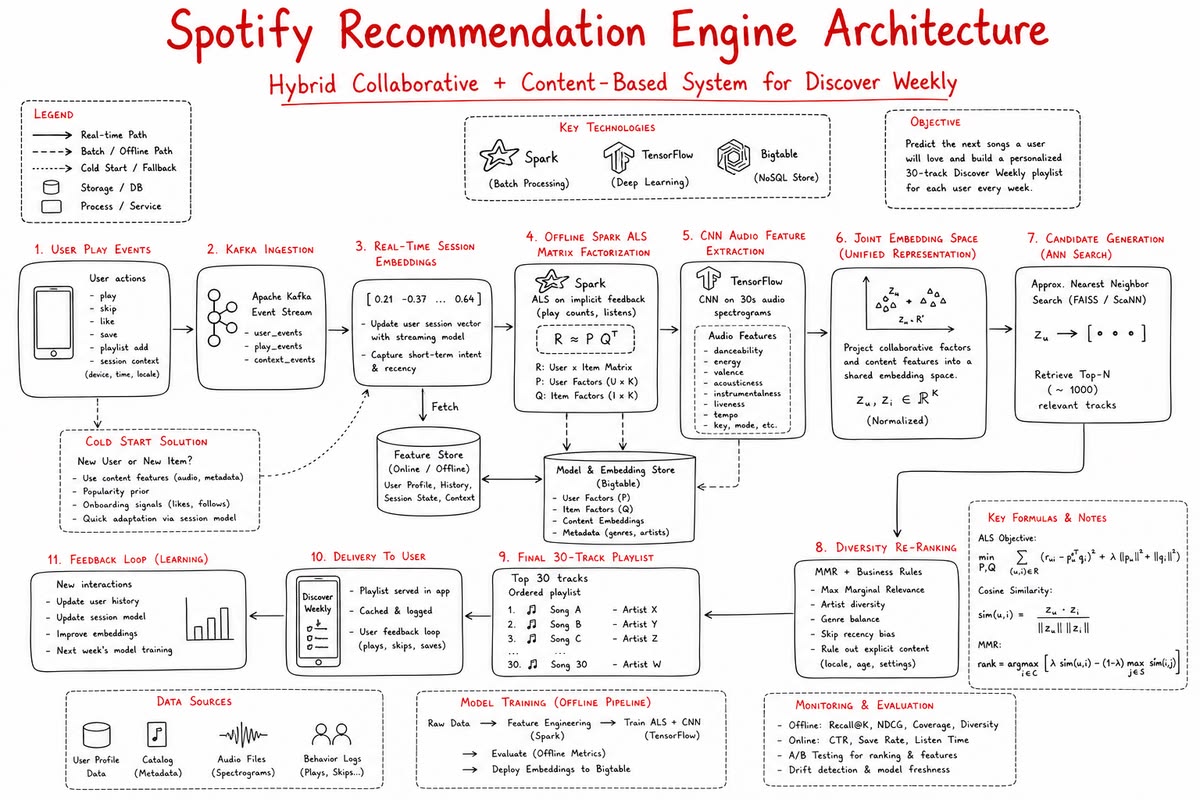 e_opore's tweet photo. Spotify Recommendation Engine Architecture https://t.co/IQee3eFtRS