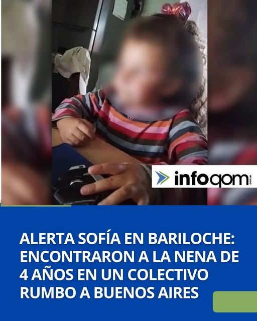 Apareció la nena de 4 años 
La menor fue encontrada en un colectivo de larga distancia que se dirigía a Azul, provincia de Buenos Aires, junto a su madre. 
Tenía una prohibición de acercamiento a la niña dictada 
La madre es paciente de salud mental