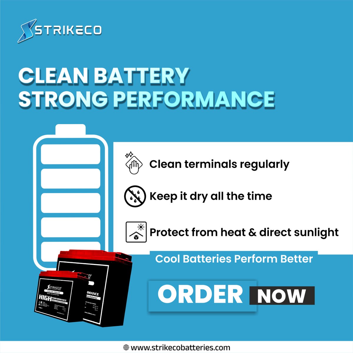 Strikecobattery's tweet image. Your battery performs the way you maintain it. ⚡🔋
Smart charging and proper care help your lead-acid battery last longer and perform better.

👉 Upgrade today.
.
.
.
#riders #evcharging #madeinindiadiaproducts #ecofriendlytravel #EVBattery