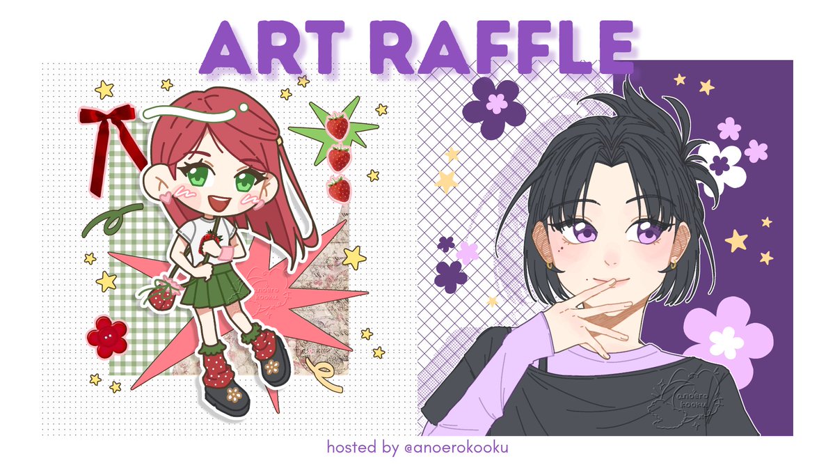 fiyya is hosting 🌟 ART RAFFLE 🌟
 
🌟 how to join
- like and rt this post
- comment anything nice/drop your character
- follow me (optional)

🌟 prize
- 1st winner: full body chibi deco (skeb)
- 2nd winner: bust up colored sketch deco (skeb)

🌟 ends at may 15th
good luck 🍀💚✨