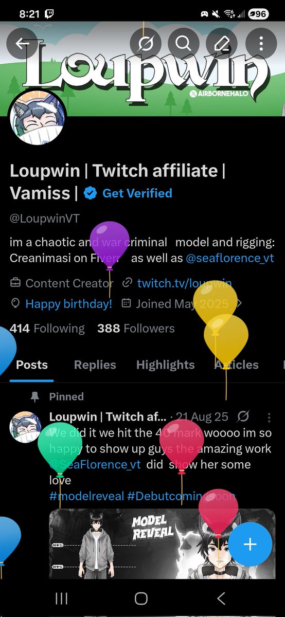 Loupwin | Twitch affiliate | Vamiss | tweet media