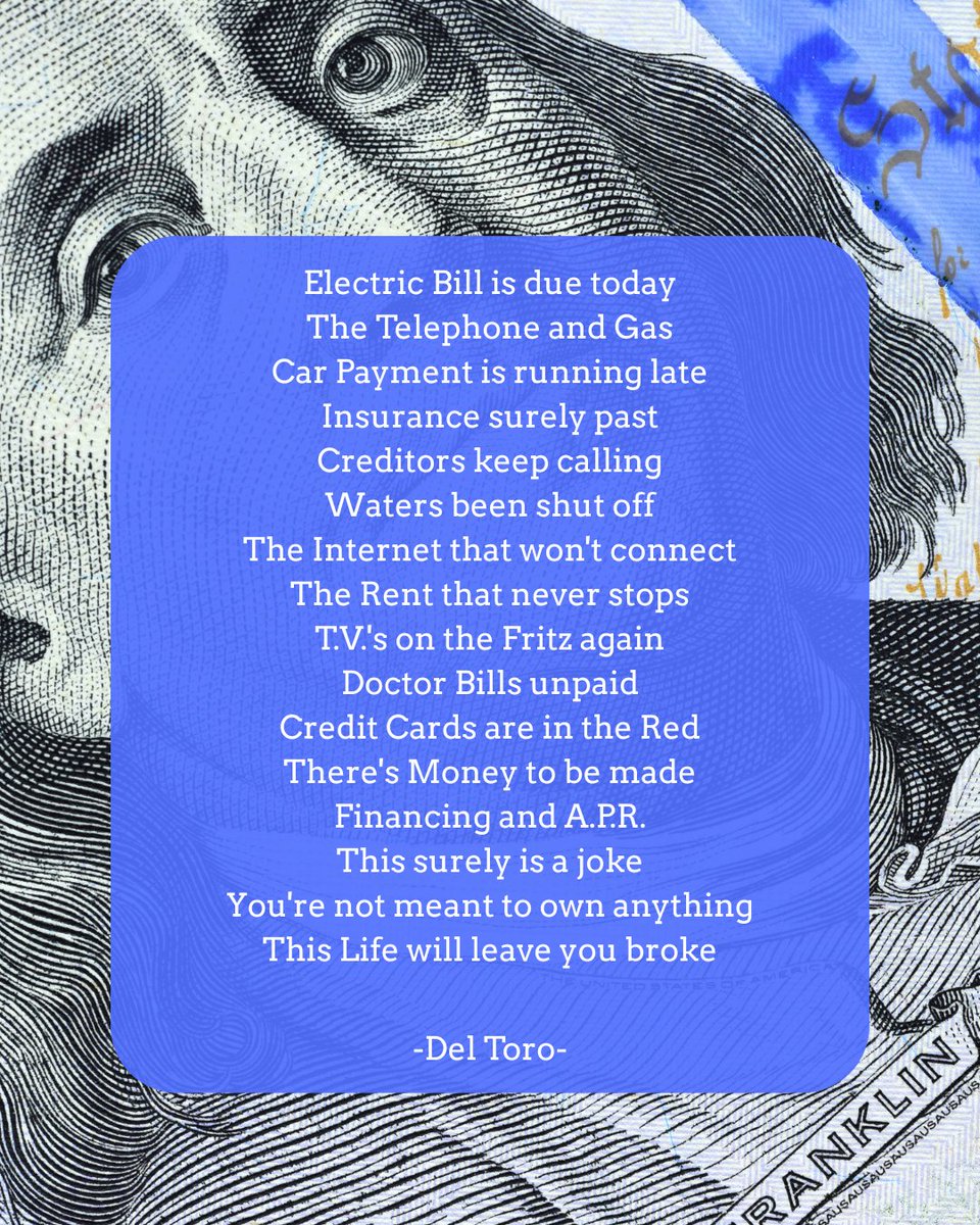 patriciotoros's tweet image. #money #bills #doctor #poems #poetry #creativewriting #dailypoems #morningpages