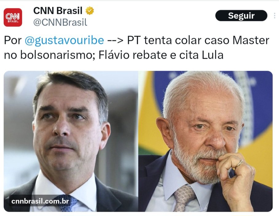 O Pix é do Bolsonaro, do Lula é o Master. 
Vamos encher a rede? 
Flávio 22
