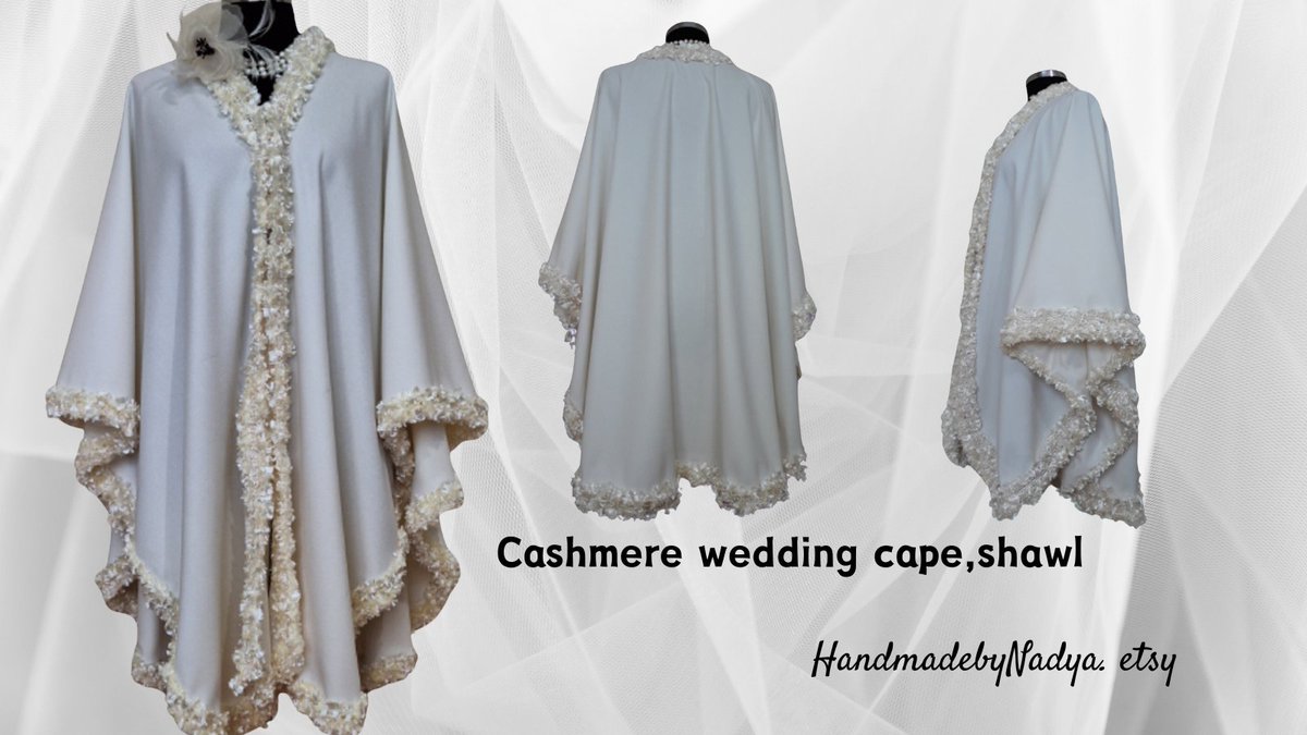 nadyamendik's tweet image. Ivory Bridal Cashmere Coat, Jacket with Lavish Trim, Couture Evening Cape
etsy.com/listing/146982…
#formalshawlwrap #onasizefitsall #oneofakind #embroideredcape #etsyhandmade @Etsy