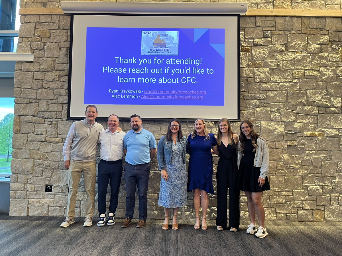 CFC_KC's tweet photo. Thank you and congratulations to all the coaches recognized at last night’s Sharon Thompson KC Coach of the Year celebration 

Christyn Haberly
Kayla Hamner
Kelsey Hasselbring
Margo Todd
Jeff Diskin
Todd Lewis
Jeff Sopha https://t.co/wTYbgQ4EHp