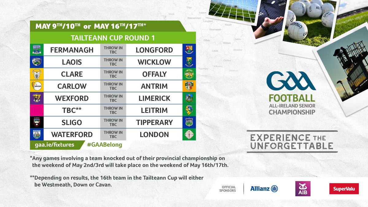 officialgaa's tweet image. 🏐 #GAA news: Tailteann Cup Round One draw ⬇️