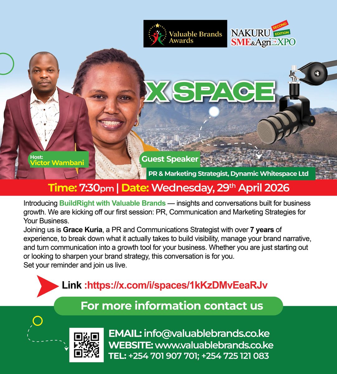 ValuableBrands's tweet photo. Welcome our first Xspace of the year as we discuss PR and Communications for your business https://t.co/zOHoYrMhK9