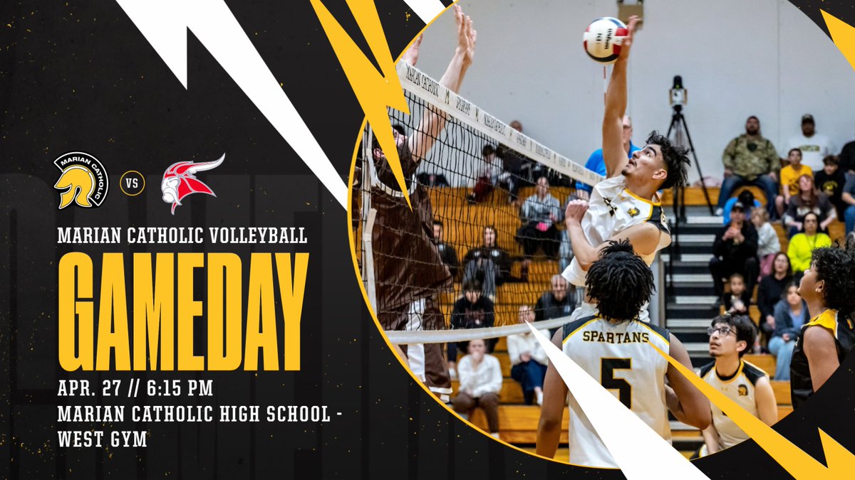 Athletics_MCHS's tweet image. 🏐 GAMEDAY – SPARTAN BOYS VOLLEYBALL

Spartans are home tonight vs. Homewood-Flossmoor. 🖤💛

🕔 JV – 5:00 PM | 🕕 Varsity – 6:15 PM
📍 Marian Catholic HS – West Gym

#GoSpartans #SpartanVolleyball