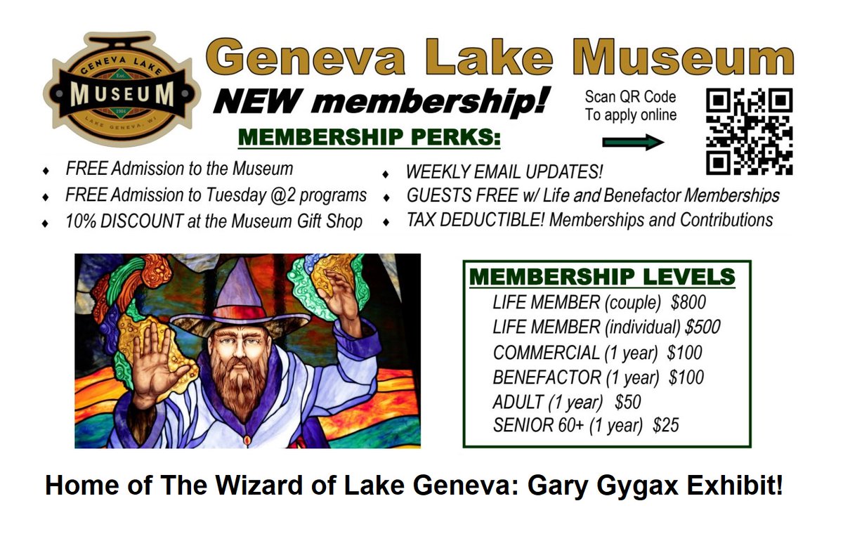 Supporting the museum in Lake Geneva has never been easier!