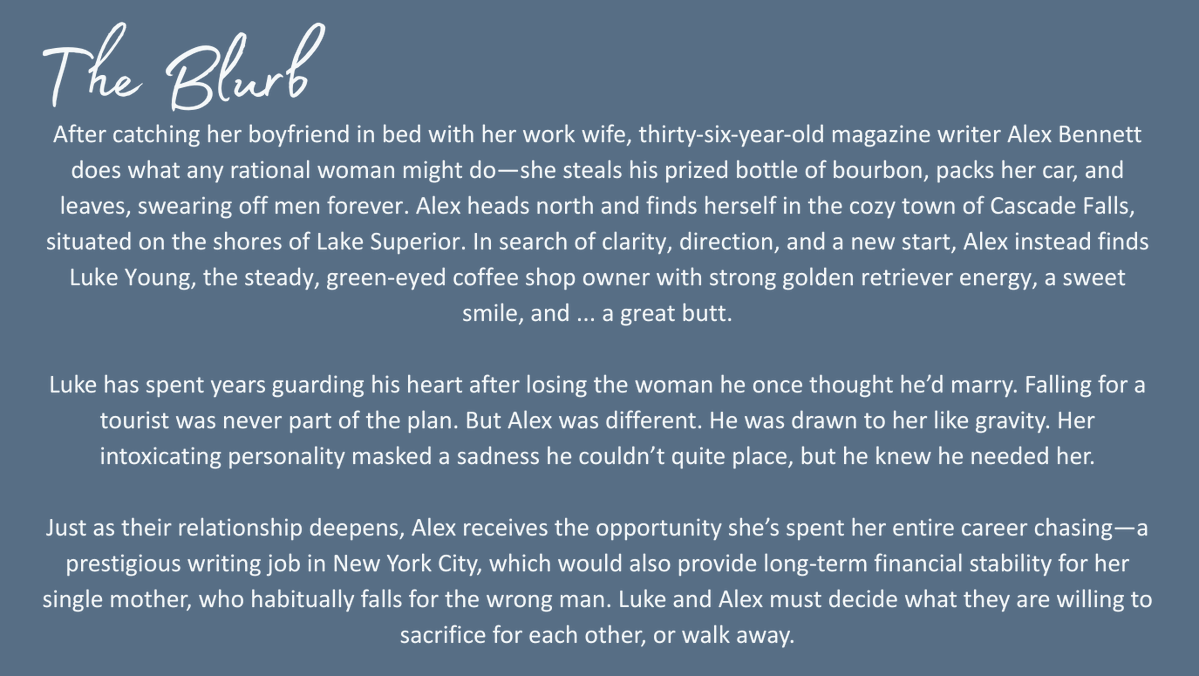 MelissaR_Author's tweet image. A LOVE LIKE THE MOVIES
After heartbreak, Alex flees Minneapolis for a quiet Lake Superior town only to fall for a coffee shop owner. When her dream job calls that could secure her future and support her single mom will she chase security or risk it all for love?#QuestPit #W #R #A