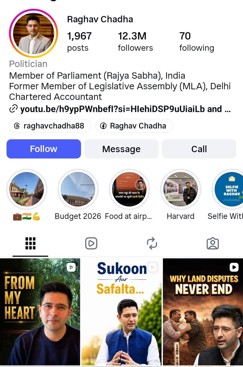 CricSimran's tweet image. 🚨 Not a glitch. Not bots.

Over 2 MILLION people hit unfollow on Raghav Chadha in just 24 hours after his political switch.

From 14M → 12M… this isn’t a dip, it’s a digital revolt 🔥

Did he misread his own audience?

#RaghavChadha #Instagram #Politics