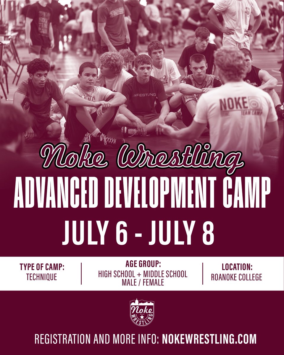 NokeWrestling's tweet photo. New to wrestling? We’ve got a camp for you!

Our Development Camps are designed to help athletes master the fundamentals, learn proven drills, and build confidence—all while having fun competing.

• Advanced (Middle + High School)
• Youth (Elementary)

https://t.co/hFnnF4ID6p https://t.co/ZRQyaiLGh3