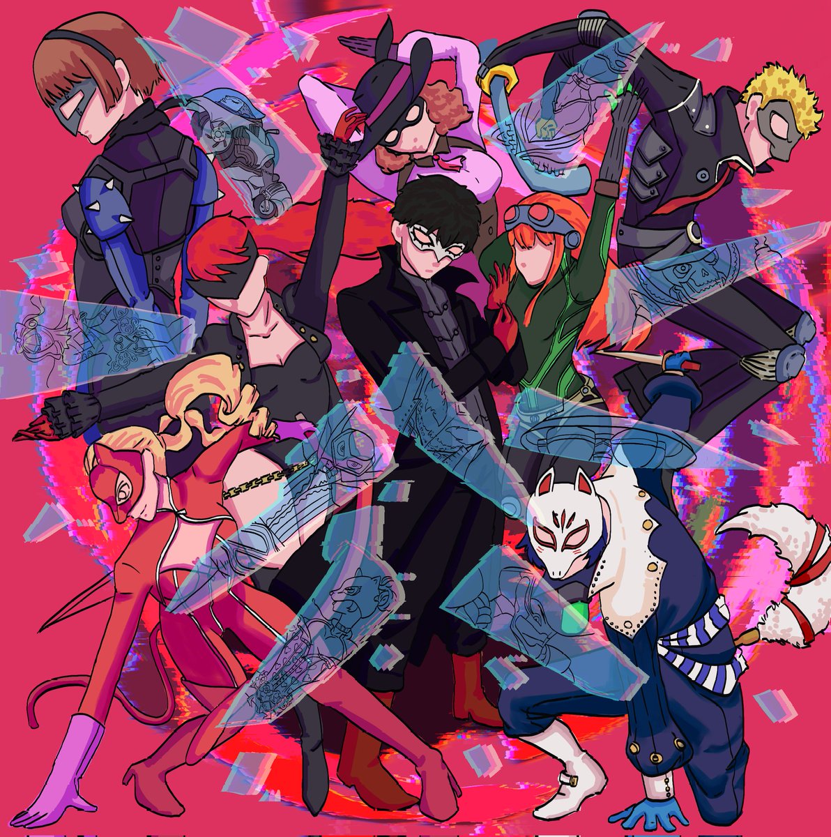 sevxaro's tweet photo. #wip #persona5 #p5 yes morgana is missing https://t.co/nzBLYFs59P