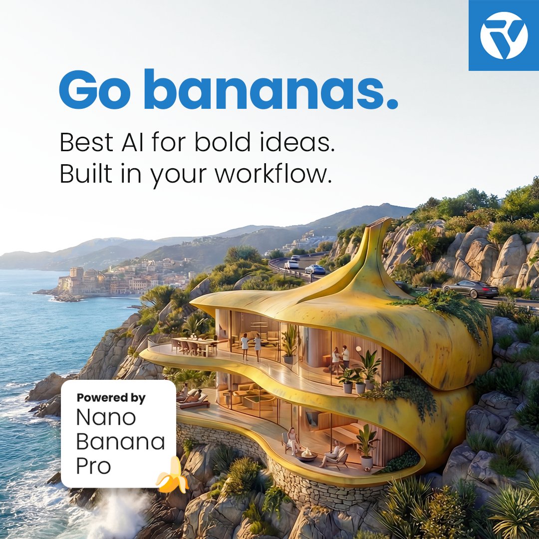 Costechcomputer's tweet photo. 🍌 Go bananas with Veras 4.0 🍌

AI has gone mainstream — so Chaos built it directly into your workflow. Veras 4.0, now powered by Nano Banana, delivers higher-quality results, more predictable prompts, and brand-new ways to visualize your designs. https://t.co/kfKmhGhfXO