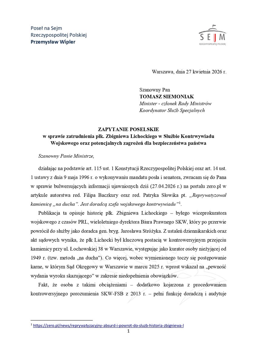 Przemysław Wipler tweet media