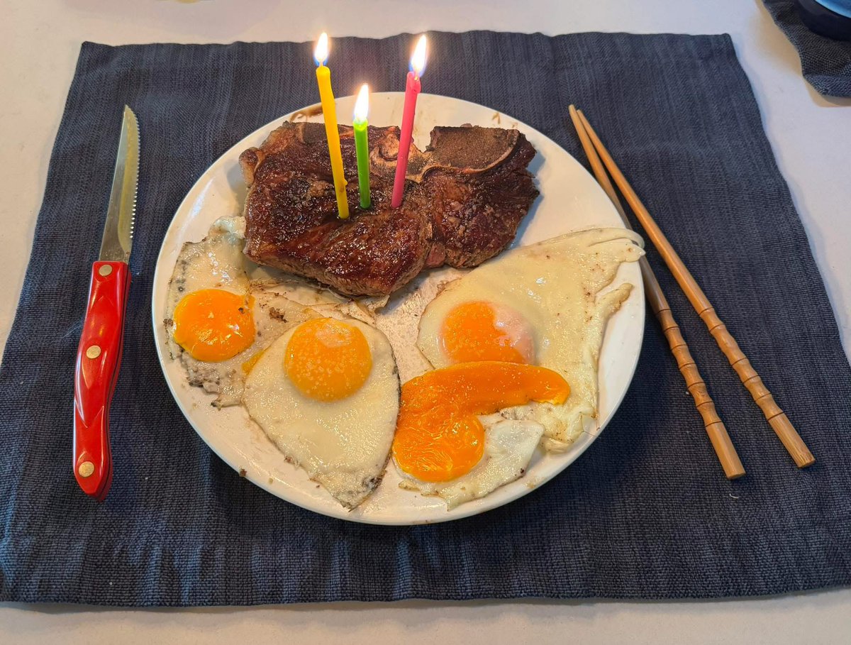 danco36's tweet photo. Any birthday wishes requests?  62 YY and 9 years + Carnivore eating. https://t.co/BwOzjPcGVt