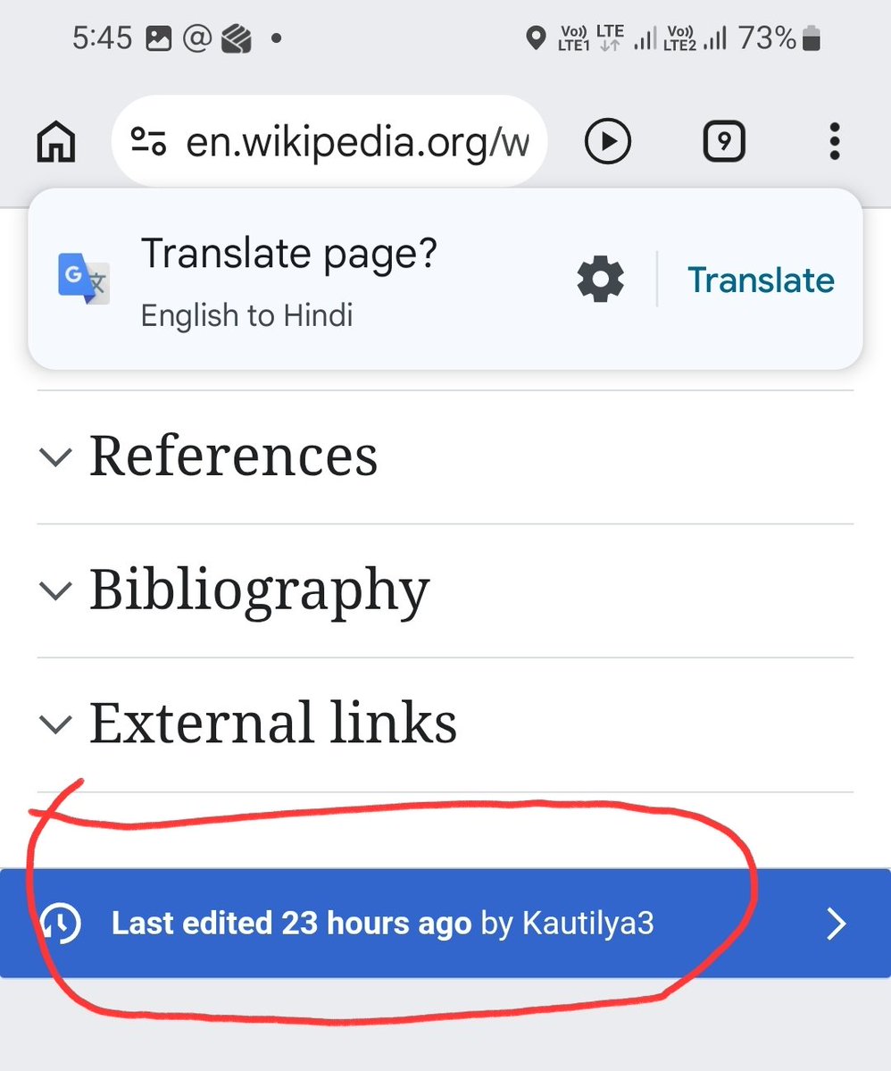 The Manipur conflict page was edited again just 23 hours ago, i.e., on 26 April 2026, by Kautilya, an individual already facing an FIR for allegedly spreading misinformation about #Manipur
Driven by blatant anti-Hindu and anti BJP bias, he continues making one-sided edits,
