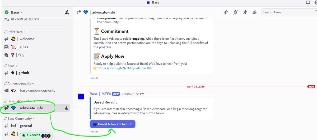 Theo BASE thì làm vài task mới.
✅
1/ Deloy CA
Link Guild
https://guild. xyz/base/builders-founders
Kéo xuống mục Deloy
Có thể Deloy qua onchaingm, link này.

(Có ref Saru)
https://onchaingm. com?ref=0x5425DAc8206DFD044Dc0de9b26D5d8fc8Fe2E81d
✅
2/ Vào DC để lấy role mới