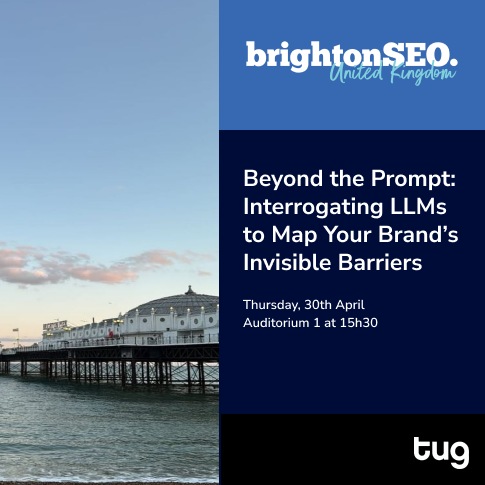 tugagency's tweet photo. Don't miss us at @brightonseo this Thursday! 🌊☀️

Our CEO will be on the main stage, talking about what exactly shapes brand perception inside #LLMs (and much more). 

#brightonSEO #MarketingConference #AIMode #SearchVisibility #ZeroClickSearch https://t.co/sszRS53FfW
