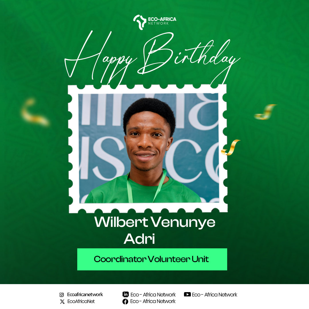 🎉 Wishing a very happy birthday to <a href="/WilbertAdri/">Wilbert Adri</a>, thank you for your dedication to a greener Africa! 🌍💚