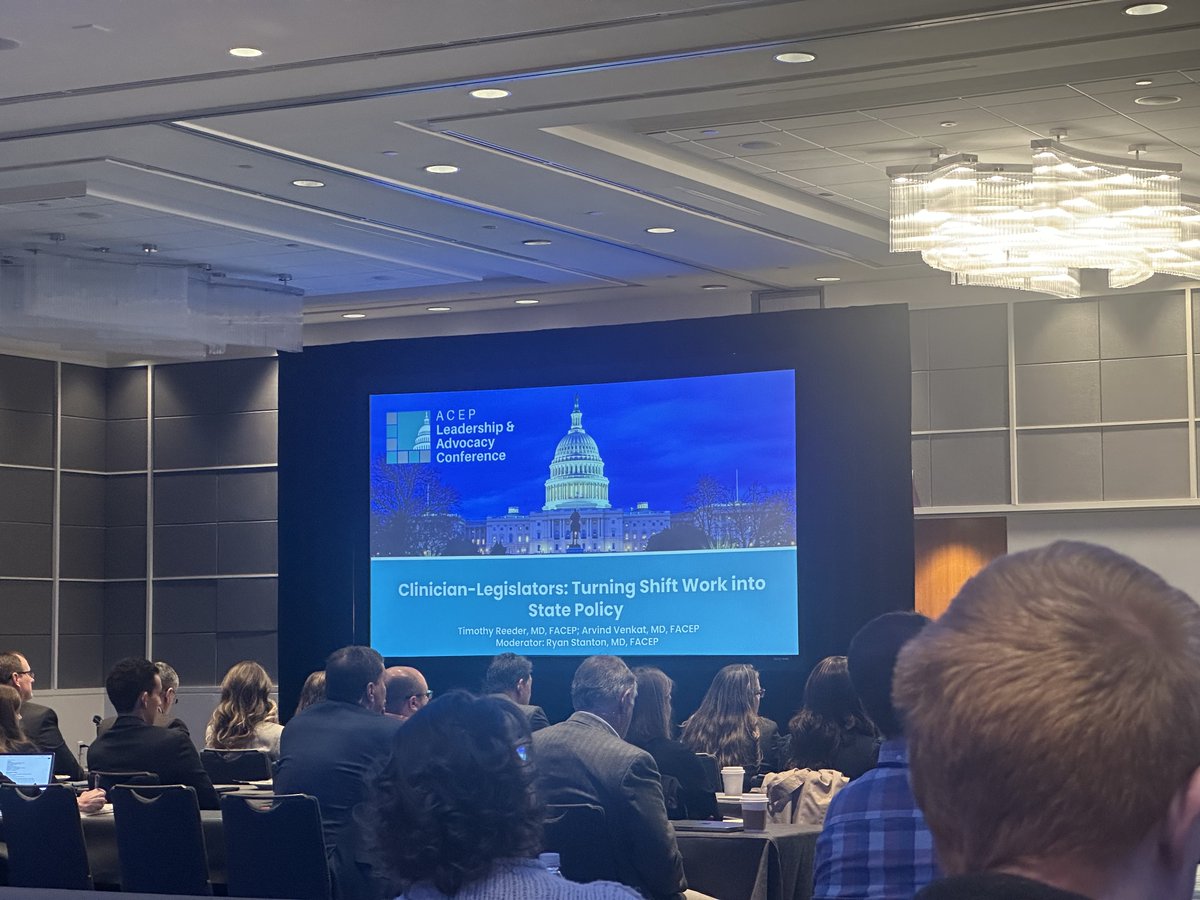 sharpwill's tweet photo. ACEP LAC 2026 is off to a great start in Washington DC. Two emergency medicine physicians who now serve in their state legislatures. Both stressed the importance of bipartisan approaches to get things done. https://t.co/o9hVl1J837