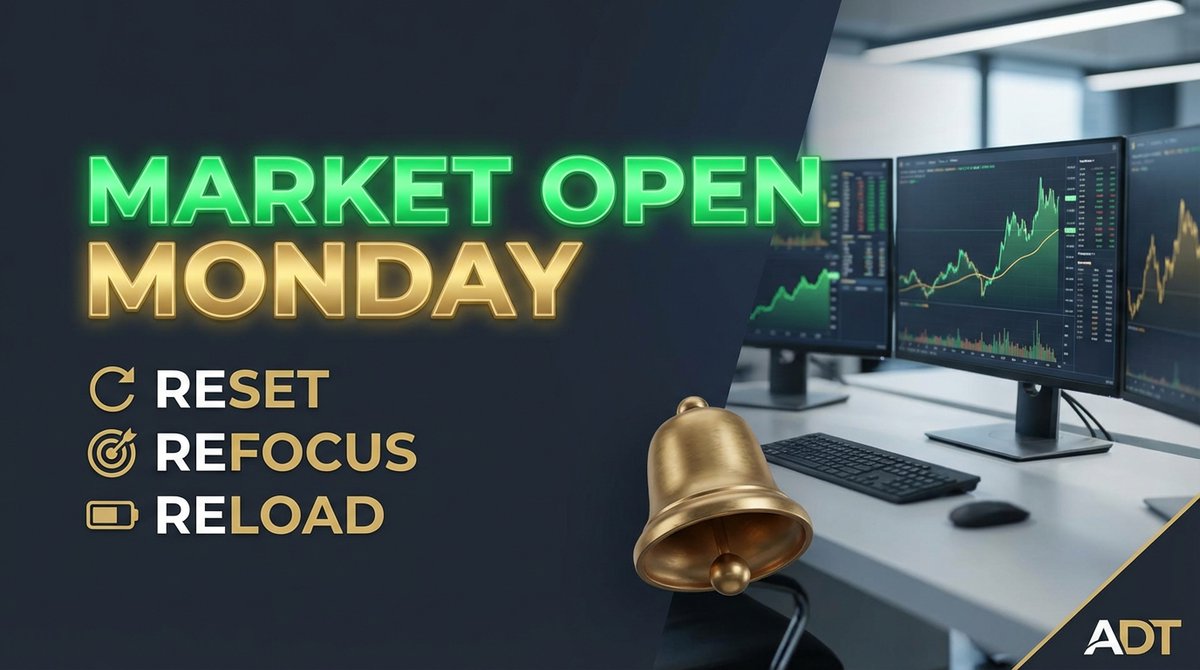 ADTCoach's tweet image. 🔔 MARKET OPEN MONDAY — ADT LIVE at 9AM ET

youtube.com/@americandream…

Reset. Refocus. Reload.

The market opens fresh every week and so should your mindset.

Join us LIVE for pre-market prep, real-time analysis, and trade education.

Let's GO 🍀📈

#LiveTrading #DayTrading