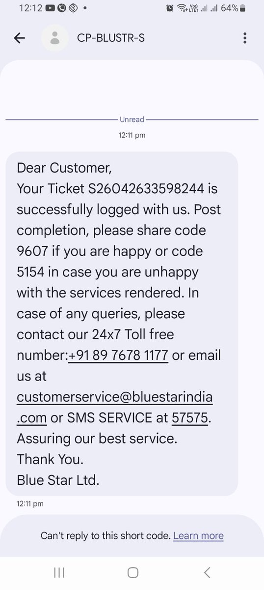 guptavaneet's tweet image. @BlueStarLtd  ticket generated for repair, but no body responding, even tried to contact Sahil Gupta on phone no 7006299906, not picking the call,  tech Koushal Takhur as true caller  7051199481 , he gave call yesterday that he will visit today,but didnot came, very poor service