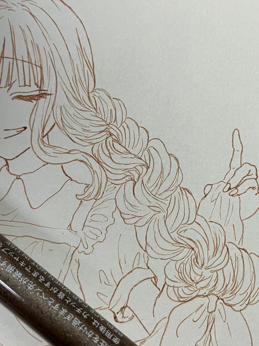 「線画完了です〜」|婆さんきなこ　コミティア144 5/5 G33bのイラスト