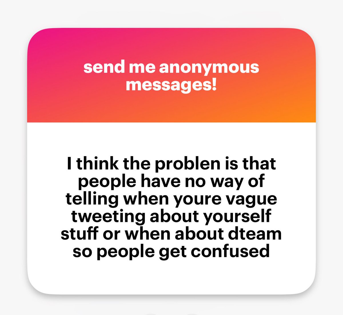 and why exactly is that my problem 😭 i literally clarified when someone asked and someone STILL got upset