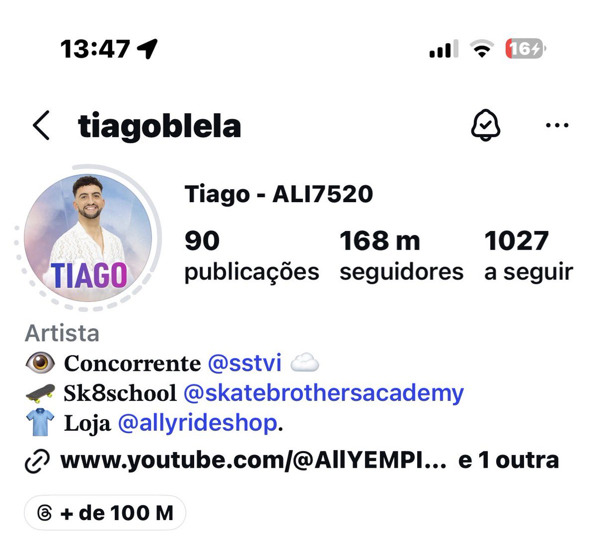 nonosssversion's tweet image. E o Tiago q tá com o mm número de seguidores que o Pedro Jorge e nem vencedor da casa foi 😌🤏🏽 #sstvi