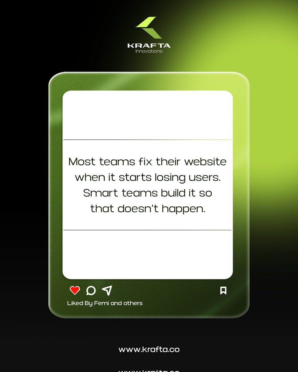 Krafta_co's tweet photo. Your website is either an asset or a liability.

There's no neutral.
#founders https://t.co/D6LqFHlsH4
