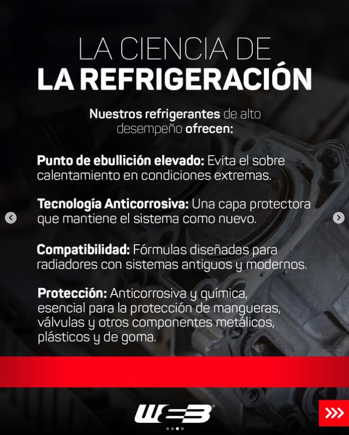 webfiltros's tweet photo. 🚗 El Escudo Térmico de Tu Motor: La Importancia de Usar Refrigerantes de Calidad

Tu motor es el corazón de tu vehículo, y como todo corazón, necesita cuidados especiales para seguir latiendo con fuerza. Un refrigerante de calidad actúa como un escudo térmico, protegiendo tu motor del sobrecalentamiento y el desgaste prematuro.

En WEB, entendemos que cada componente cuenta. Nuestros refrigerantes están formulados para ofrecer una protección superior, asegurando que tu motor funcione de manera eficiente y prolongando su vida útil.

No dejes que un refrigerante de baja calidad comprometa el rendimiento de tu vehículo. Elige siempre lo mejor para tu motor y disfruta de un viaje más seguro y duradero.

¡Cuida tu motor con WEB! 🚗💨

#WEB #RefrigerantesDeCalidad #CuidadoDelMotor #VidaÚtilProlongada #Venezuela
