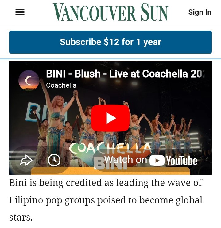 Bini is being credited as leading the wave of Filipino pop groups poised to become global stars. — Canada's Vancouver Sun 🇨🇦

#BINI #BINI_SIGNALS_WORLDTOUR_2026 #BINI_SIGNALS_TOUR