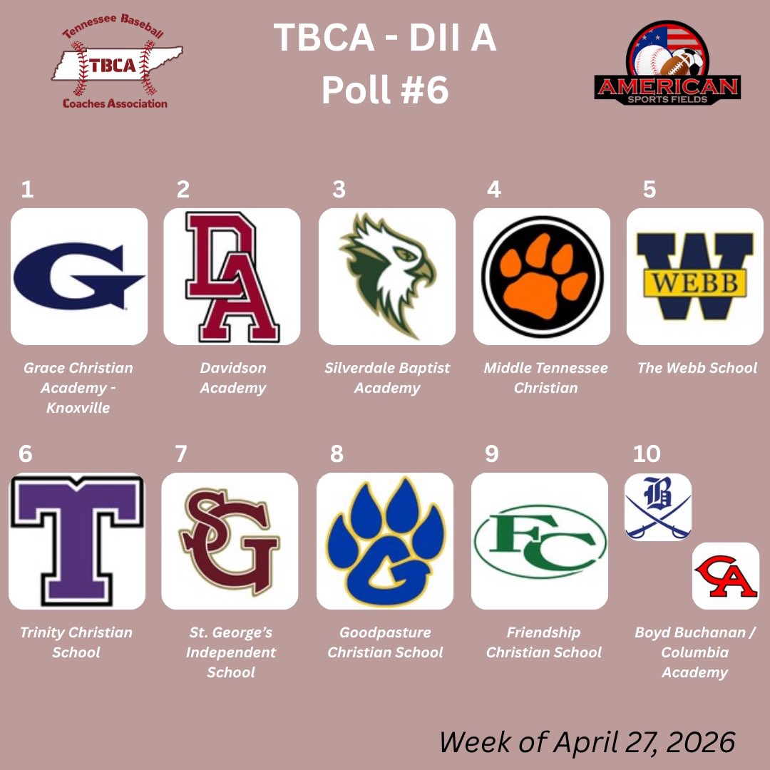 Tennessee Baseball Coaches Association tweet media