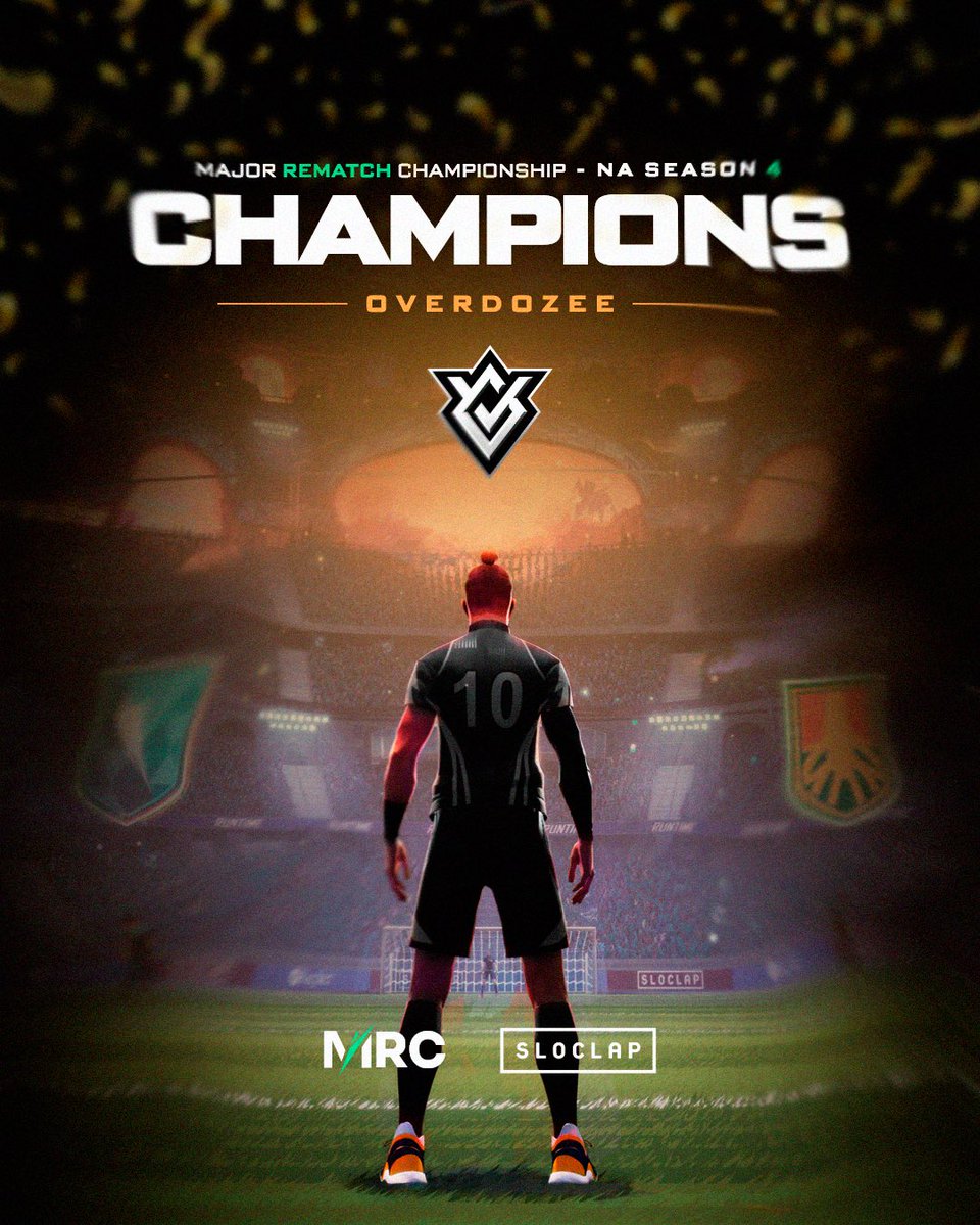 MajorRematch's tweet image. MRC Season 4 NA Champions. 

Overdozee close out the season on top, claiming the North America title with authority. 

North America has its champions. The bar just got raised. @PlayRematch 

#MRC #Rematch #Esports #Champions #sloclap