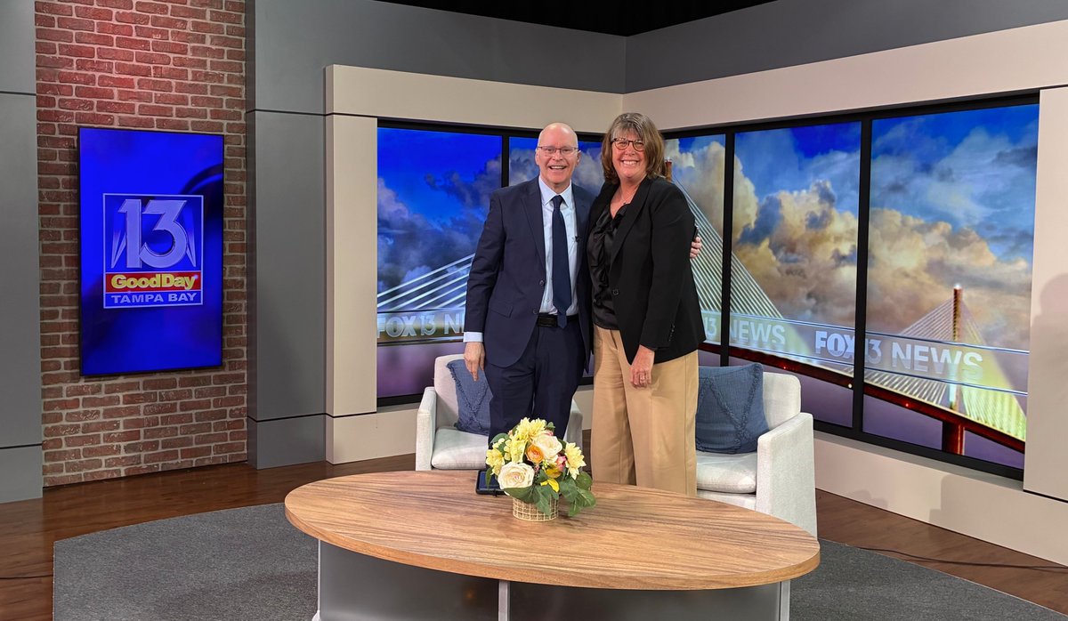 CrisisCenterTB's tweet image. Thank you @FOX13News for inviting us on Good Day this morning to talk about teen &amp;amp; young adult #suicideprevention! #tampabay