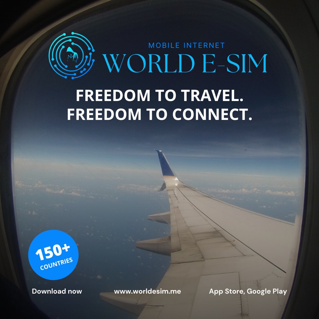 World_ESIM's tweet photo. 🌍 Freedom to travel. Freedom to connect.

With World E-SIM, stay online anywhere — share moments, work, and explore without limits or roaming stress. 🚀

One App. The whole world.

➡️ https://t.co/gvkZ2NG0MS

#WorldEsim #travel #StayConnected https://t.co/c1kNQMuaSO