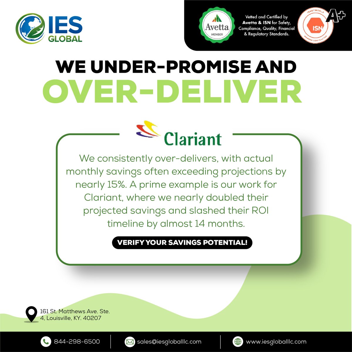 iesglobal_llc's tweet image. When we project 15.4% savings, we often deliver 29.2%.

We let our actual, verified data do the talking. Compare our statistics today and see the massive IES Global difference for your own facility.

📞 844-298-6500
🌐 iesgloballlc.com

#DataDriven #EnergySavings #Proven