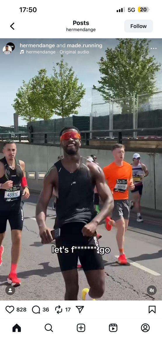PhilyDT's tweet photo. @LondonMarathon hi — can I please get assurance that this man (Herman Dange) will be permanently banned from all events that your company organises given that he ran large sections of the London course yesterday with no entry (and did the same the week prior in manchetser)? https://t.co/UqkKqxaqpc