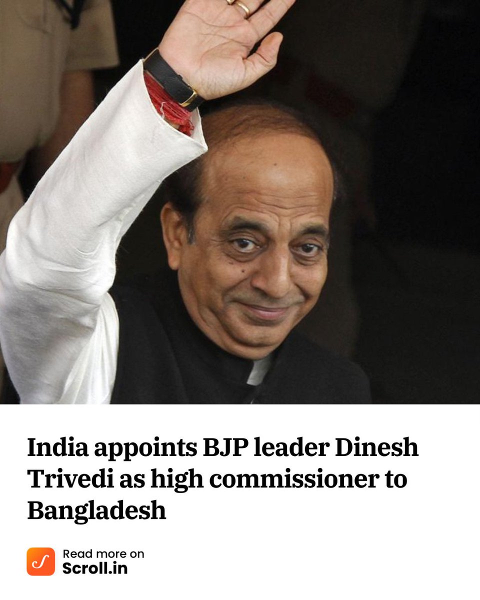 scroll_in's tweet image. The appointment is a rare instance of a non-Indian Foreign Service officer being named to the role and comes as #NewDelhi seeks to reset ties with #Dhaka.

Read more: 
scroll.in/latest/1092418…