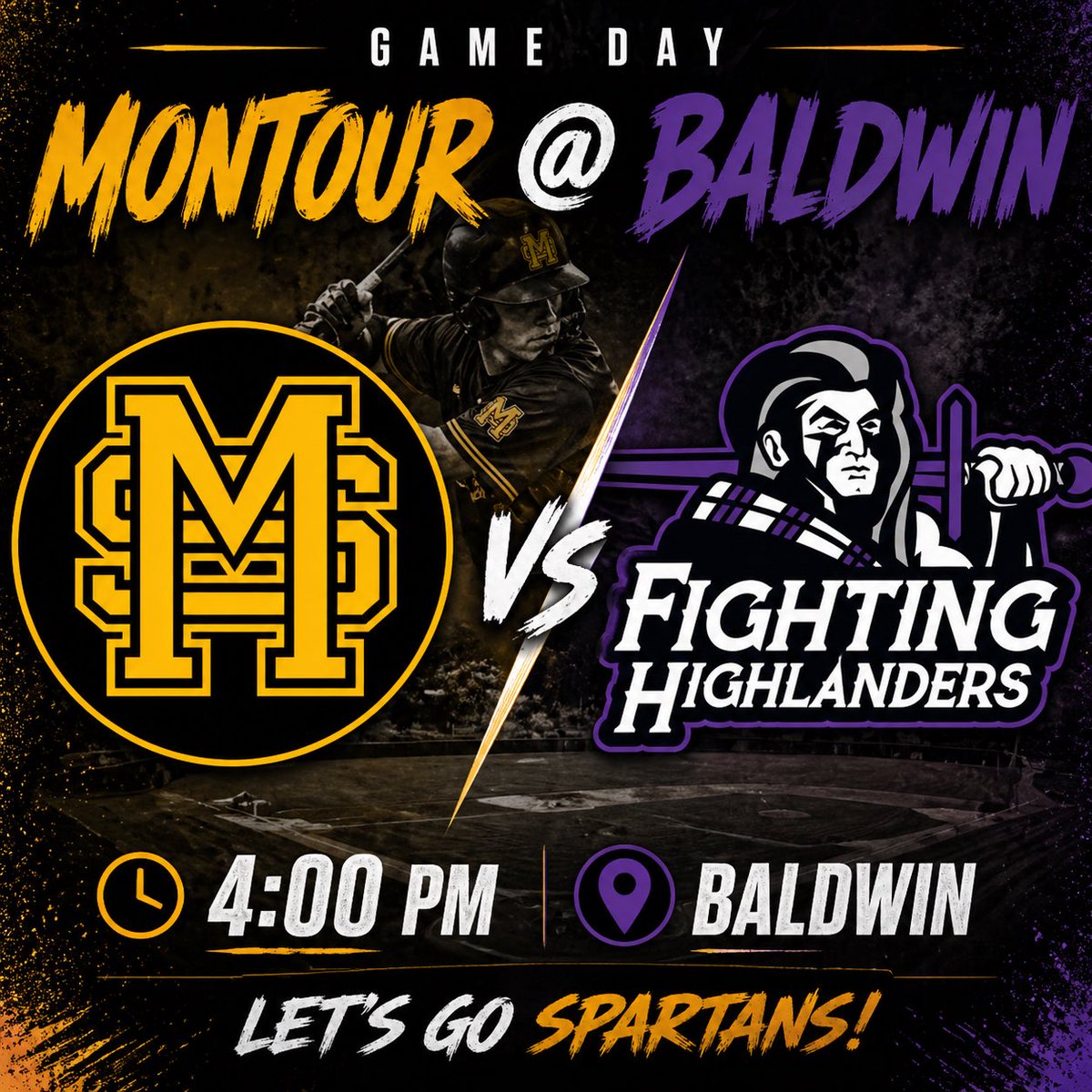 BaseballMontour's tweet image. ⚾️ GAME DAY FINAL SECTION SERIES 

The Spartans hit the road for the final section series of the season today!

📍 at Baldwin
⏰ 4:00 PM

Big one with postseason implications—time to finish strong.

#GoSpartans #MontourBaseball #SectionPlay #GameDay #WPIAL