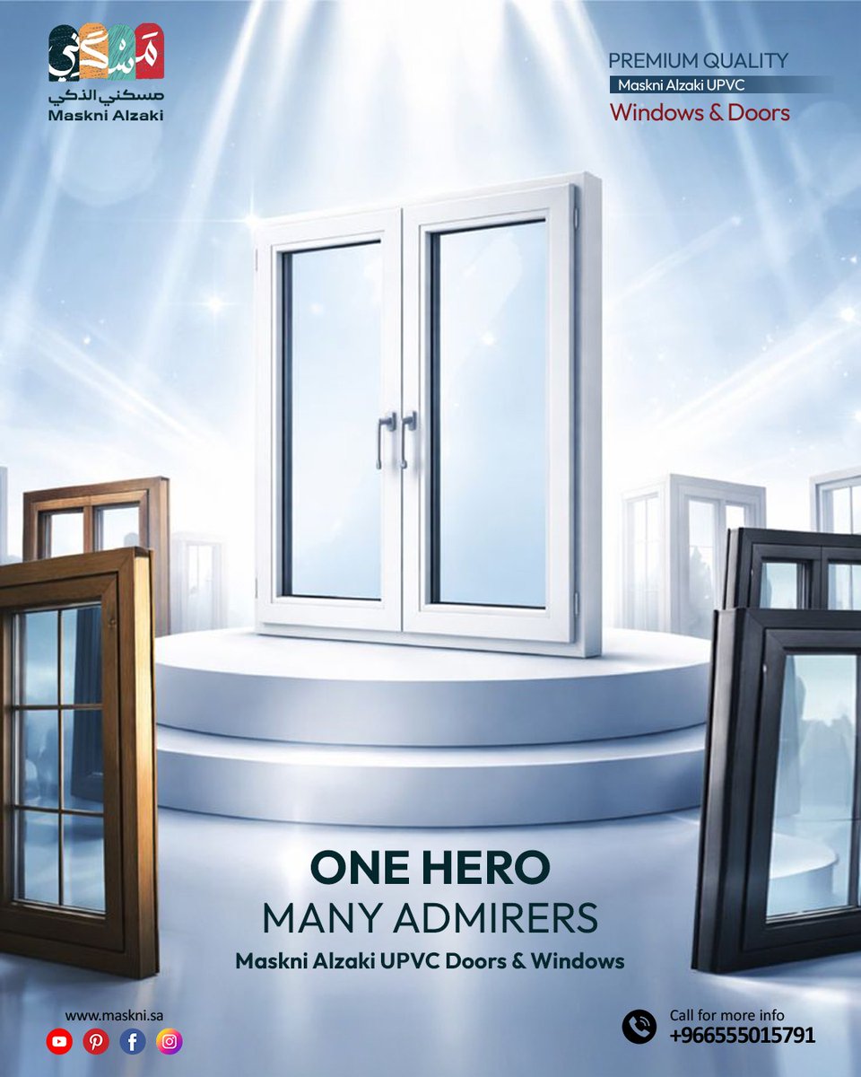 masknialzaki's tweet image. One hero, Many admirers!🇸🇦✨
Maskni Alzaki UPVC windows and doors are crafted for Saudi climates—delivering energy efficiency, durability, soundproof comfort, and long-lasting performance for modern homes and offices.

.
#MaskniAlzaki #UPVCWindows #UPVCDoors #UPVCProfileSystem