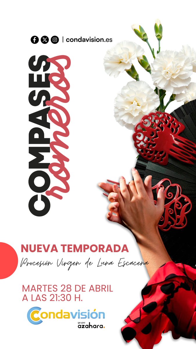 Condavision's tweet image. 🌷Vuelve la primavera... vuelve: "𝑪𝒐𝒎𝒑𝒂𝒔𝒆𝒔 𝑹𝒐𝒎𝒆𝒓𝒐𝒔"

✨Esta vez contamos como se ha vivido en
 𝑬𝒔𝒄𝒂𝒄𝒆𝒏𝒂 𝒅𝒆𝒍 𝑪𝒂𝒎𝒑𝒐 la procesión extraordinaria de la 𝑽𝒊𝒓𝒈𝒆𝒏 𝒅𝒆 𝑳𝒖𝒏𝒂
#Condavisión #CompasesRomeros #Primavera #Escacena