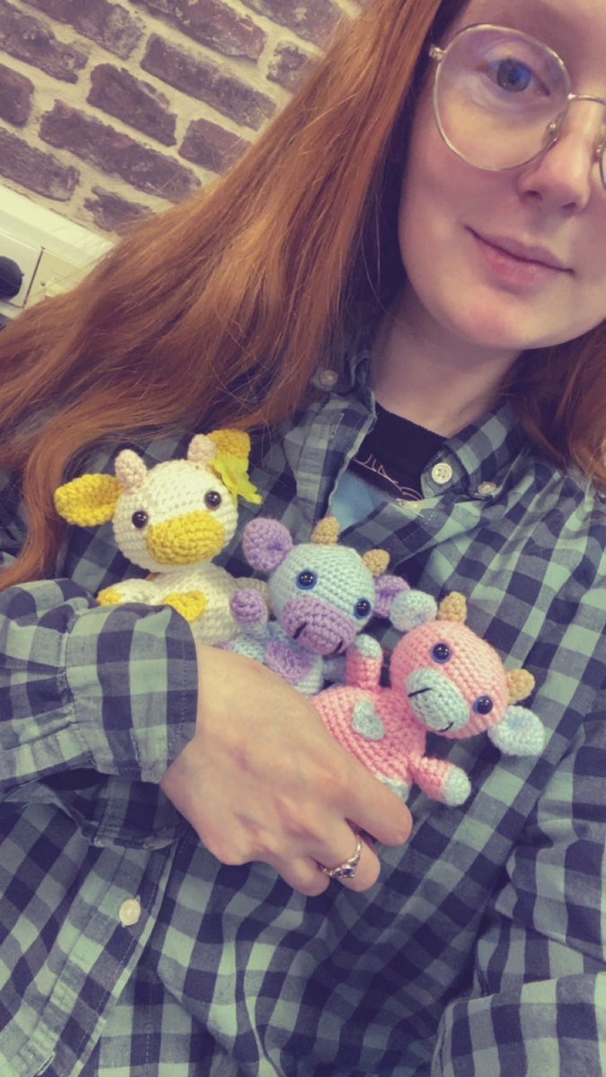 Sinon dernièrement je me suis remise à crocheter des peluches 🐮
