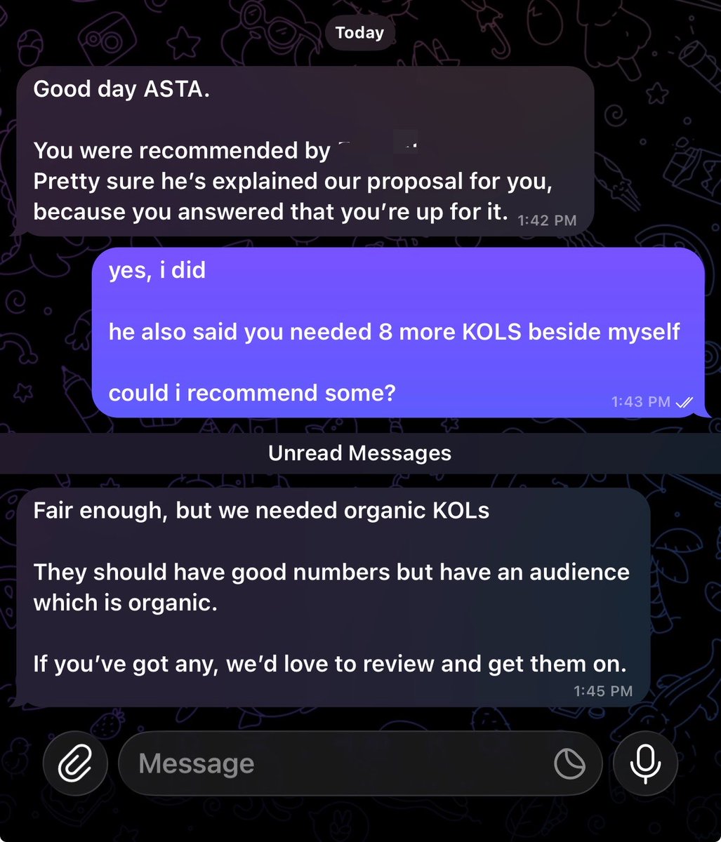 heisastaX's tweet photo. 8 organic KOLs needed.

currently no follower count threshold needed, but if you know of any accounts you’d love to recommend or you’re one yourself.

just signify.

would send a dm, if i sense organic activity on your page.

help repost bls.

n/b: 
pay is 4 figs monthly. https://t.co/Sqo4WpWnR4