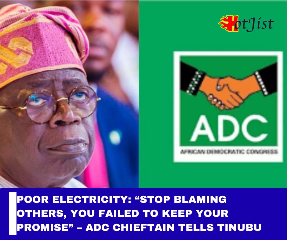 hotjist's tweet image. POOR ELECTRICITY: “STOP BLAMING OTHERS, YOU FAILED TO KEEP YOUR PROMISE” – ADC CHIEFTAIN TELLS TINUBU   

hotjist.com/2026/04/27/poo…

#hotjist
other hashtags: #adc #tinubu