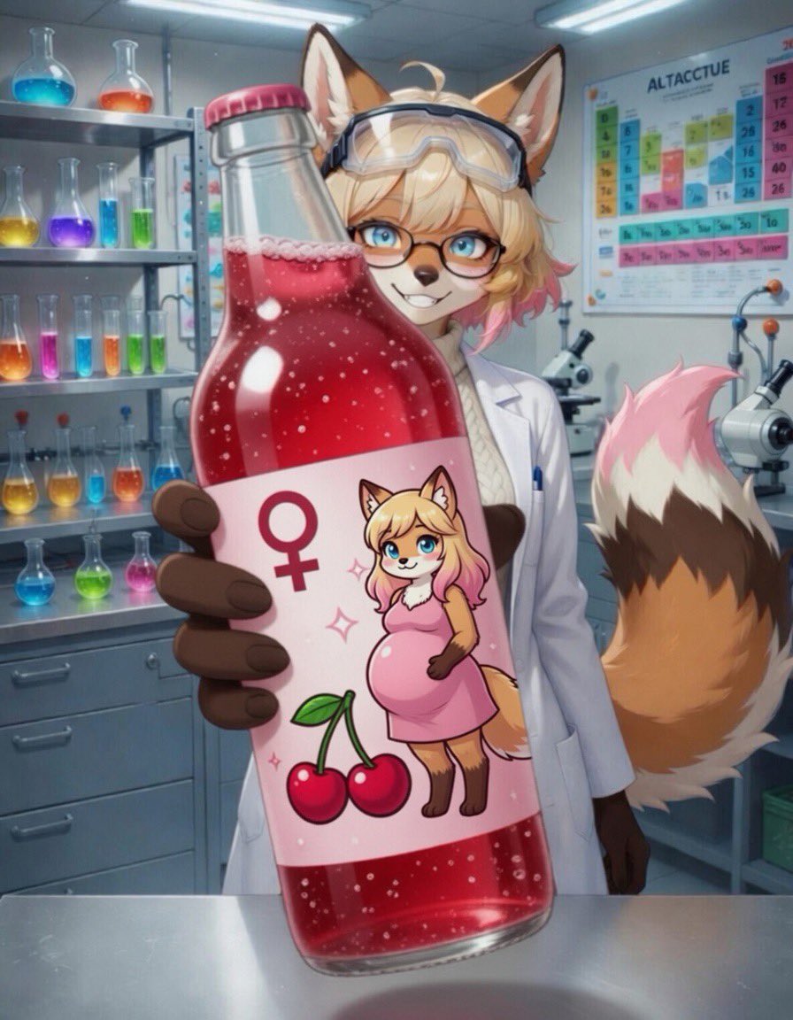 A_O_CAi's tweet photo. @AlionaAIArts Dr. April create a Cherry Flavored Pregnant drink! Should you try it out?
#AIart️️️️️️️️️️️️️️️️️️️️️️️️️️️️️️️️️️️️️️️️️️️️️️️️️️️ #AiFurryCommunity #SFW #OCApril https://t.co/XhfVrCdFGb
