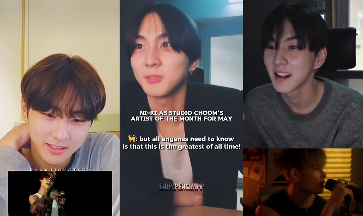 jungwon perfect attendance 🥹😭 from reacting to ni-ki's vogue dance content, hyping up ni-ki's AOTM, and now praising ni-ki's first ever solo song cover. he's the biggest nikrangdan ever!

2023                          2024                        2026