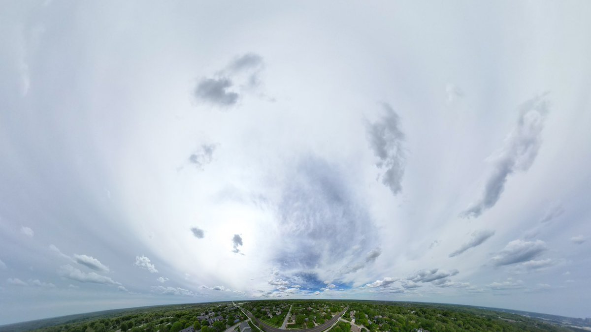 myke237's tweet image. Rain, Rain, Rain today 
Drone surfing around this tiny planet 🚁🌎 hovering in Kansas City, MO. Using a DJI Mini 3 Pro. 
My sky from 400 feet looking towards towntown #djimini3pro #kansascity #globe #tinyplanet #DJI #spring #sun #planetearth #obscuredbyclouds
